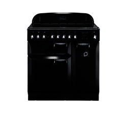 RANGEMASTER  Elan 90 Electric Induction Range Cooker - Black & Chrome